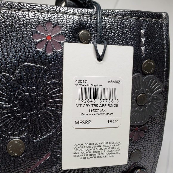 ** SOLD ** Coach 1941 Rogue 25 W Crystal Tea Rose - Picture 2 of 7